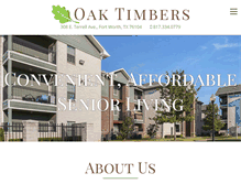 Tablet Screenshot of oaktimbersapts.com